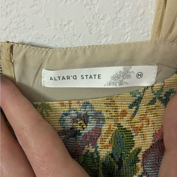 Altar’d State Floral Corset Crop Top Size M Cottagecore Bustier - Picture 2 of 4